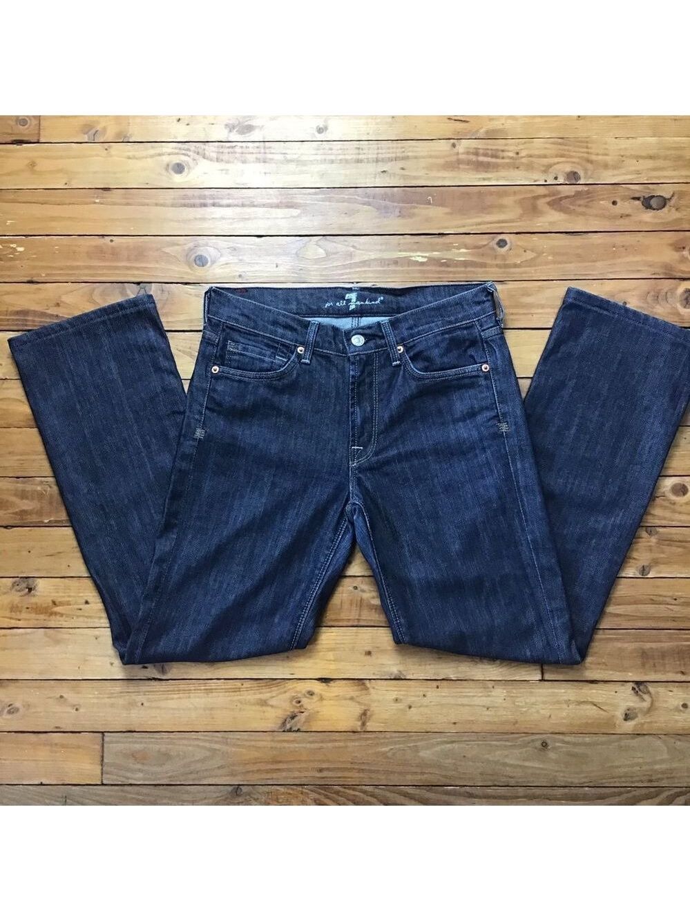 7famk men’s light jeans 7 for all mankind bootcut stretchy denim size 28